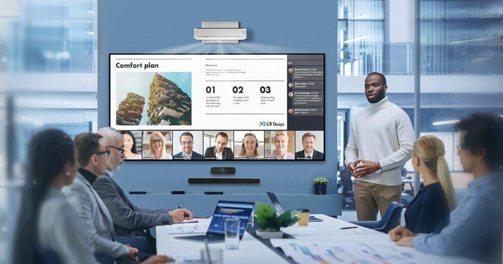 Hybrid meeting space powered by Epson products